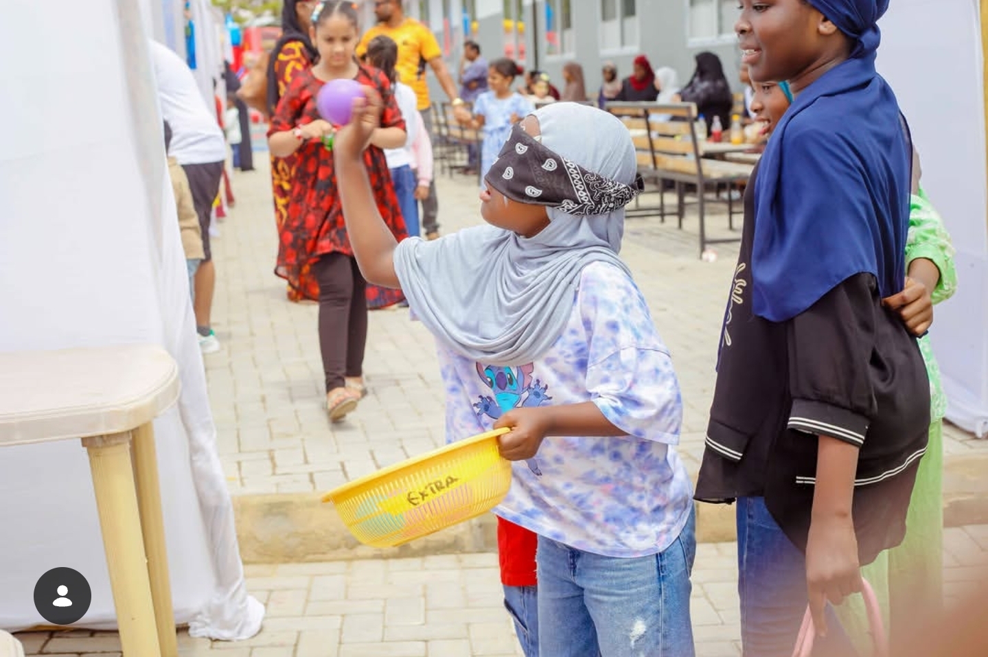 Students during a school community event